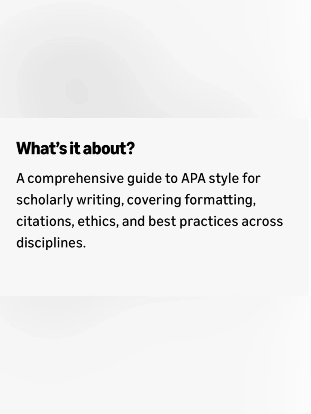 NEW Publication Manual of the American Psychological Association - 7th Edition